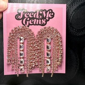 Feed Me Gems Light Pink Jumbo Earrings
